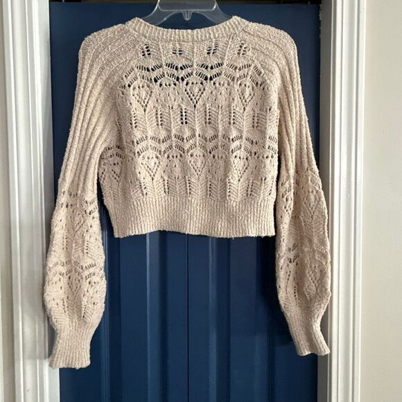 Altar’d State Cream Knit Cardigan Size L - Picture 5 of 6